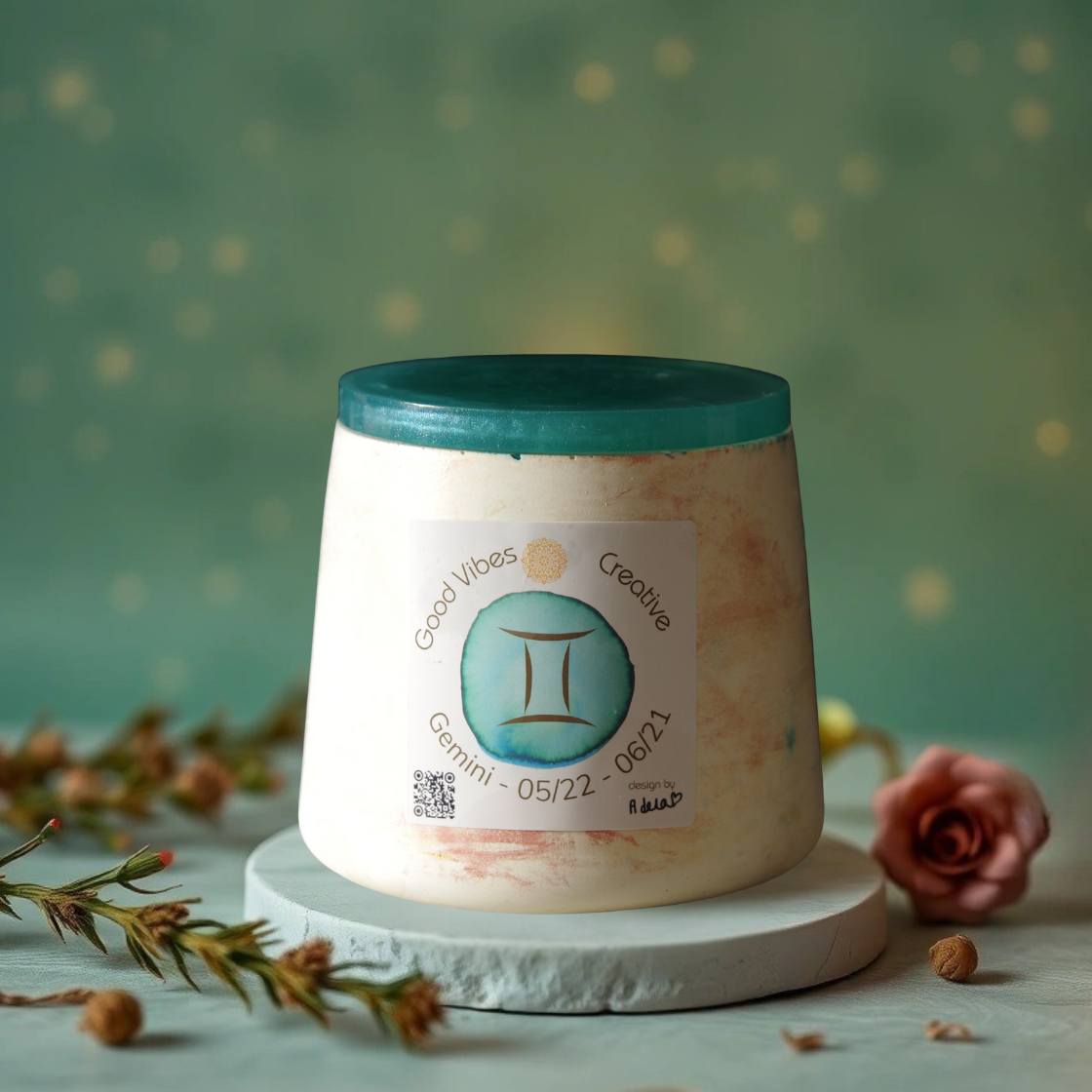 Gemini - aromatic crystal candle