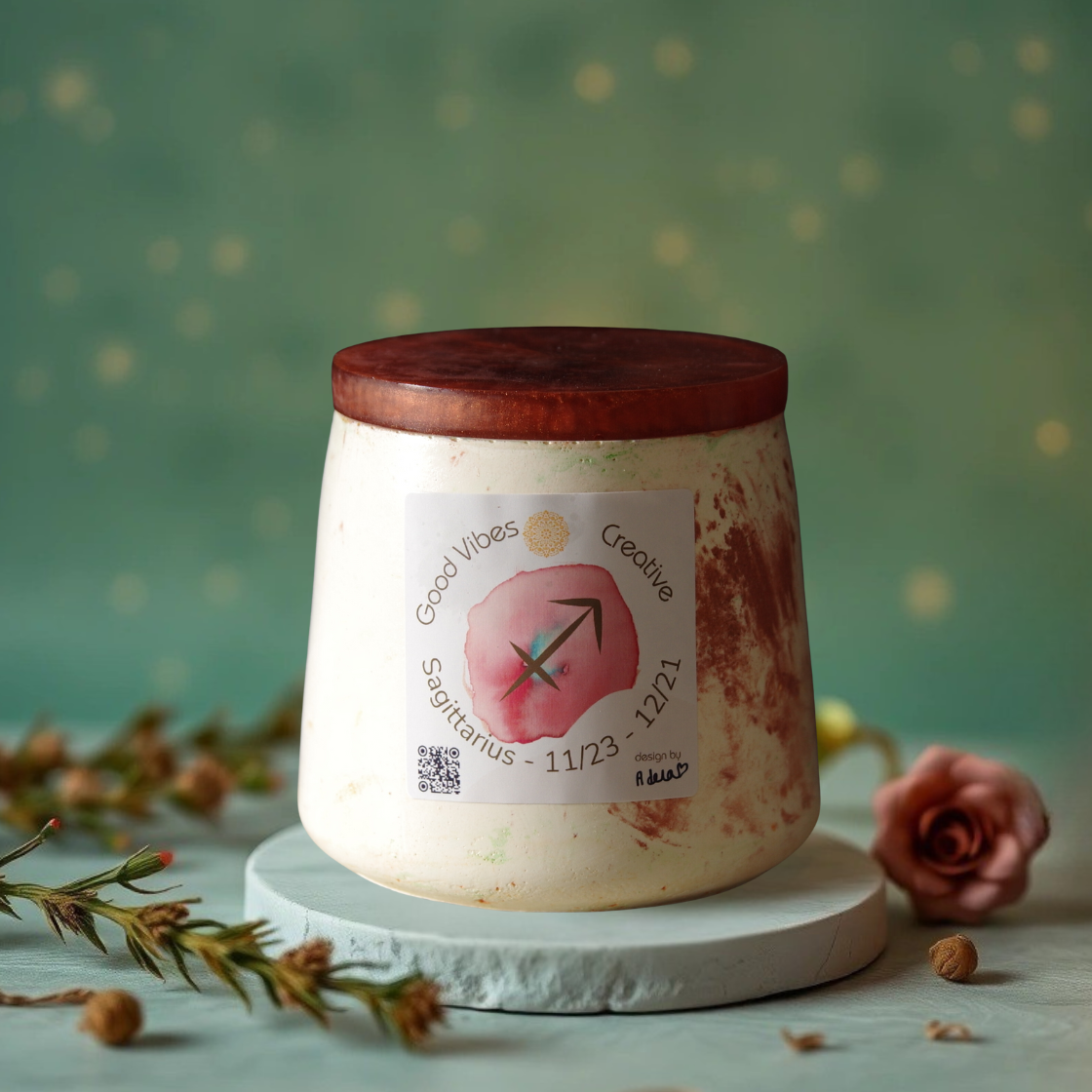 Sagittarius - aromatic crystal candle